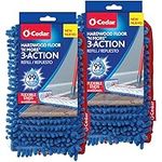 O-Cedar Dual Action Microfiber Flip Mop Refill, Dust/Microfiber Flat Mop Refill, 1 CT (Pack of 2) …