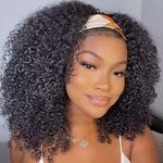 Headband Wig Brazilian Human Hair Wig For Black Women Human Hair Kinky Curly Wigs for Black Women Glueless None Lace Front Wig 150% Density Real Hair Wigs Human Hair