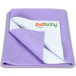 OYO BABY Toddler Bed Pad | Soft, Hygienic & Waterproof Dry Sheet | Quick-Dry Mattress Protector 140×100 cm Large | Reusable Anti-Piling Fleece Underpad | Comfortable & Skin-Friendly – Violet
