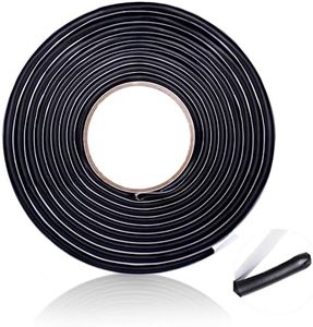 AlloTemlass Butyl Sealant Tape 13 Ft/57.5", Waterproof Butyl Rubber Tape, Diameter 0.35" Adhesive Sealant RV Butyl EPDM Tape for Automotive Windshield, Headlight, Window, Door - Black