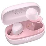 TOZO A1 Mini Wireless Earbuds Bluetooth 5.3 Earphones in Ear Light-Weight Headphones Built-in Microphone, Immersive Premium Sound Long Distance Connection Headset with Charging Case, Rose Gold