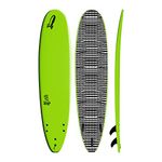 Rock It 8' Big Softy Surfboard, Soft Top Surfboard, Longboard Surfboard, Surf Boards Adults (Green)