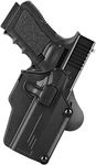 Universal OWB Holster Adjustable Retention Compatible for Glock 17, 19, 21, 42, 43|Sig|CZ|Ruger|Smith & Wesson|1911|Taurus|Springfield Armory|Beretta - Right Hand