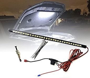 GreceYou Under Hood LED Light Kit, Waterproof 12V Car LED Lights Bars Car Hood Work Inspection Lights Underhood Work Light Kit with Automatic On/Off -Universal Fits Any Vehicle