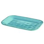 Rachael Ray Cucina Dinnerware Stoneware Rectangular Platter, 8" by 12", Agave Blue