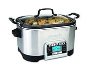 Crockpot Multi-Cooker| Programmable Slow Cooker, Saute, Roaster & Food Steamer | 5.6L (6-7 People) | Removable Bowl | Energy Efficient | Stainless Steel [CSC024]