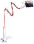 Lamicall Gooseneck Phone Holder, Flexible Holder for Bed - Lazy Arm 360 Adjustable Clamp Bracket for iPhone 17 16 15 14 Pro Max Air Plus, 13 12 11 Pro Max Mini, Xs XR, Samsung S23, Smartphones - Rose