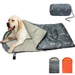 KUDES Dog Sleeping Bag Waterproof Warm Packable Dog Bed Mat with Storage Bag for Indoor Outdoor Travel Camping Hiking Backpacking (43''Lx27''W)