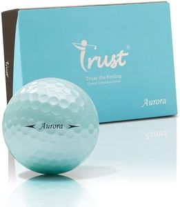 Trust Aurora Blue,Crystal Urethane Covered, Faster Core, 3 Piece Golf Ball, Soft & Elasticity Feel, Distance with Greenside Control (One Dozen)