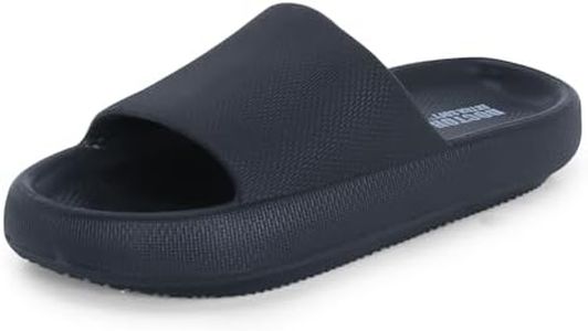 DOCTOR EXTRA SOFT Men's Classic Ultra Soft Sliders/Slide, Flip-Flop With Cushion Footbed For Adult|Comfortable & Light Weight|Stylish & Anti-Skid|Waterproof Flip Flops For Gents/Boys D-504, Black