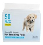 Charcoal Dog and Puppy Pet Training Pee Pads with Activated Charcoal Bamboo Odor Control, Super Quick Absorbent, Large Puppy Pee Pads for Dogs,Cats 6-Layer Leak-Proof Dog Pads (24 X 36)