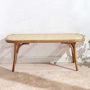 Wahson Bancs de Salle à Manger, Banc de Cuisine Bois Massif, Banc d'Entrée Style Vintage Banquette Restaurant pour Salle à Manger et Entrée, Bois Naturel