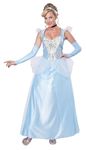 California Costumes Women's Classic Cinderella Fairytale Princess Long Dress Gown, Blue/White, Medium