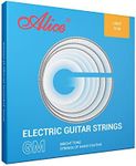 Electric Guitar String, Alice Nickel Plated Electric Guitar 6 Strings with Nano-Polishing - Ball End - Hex Steel Tuning Stability, Regular Light 10-46