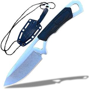 EDC Neck Knife- Mini Pocket knife-D2 steel- with sheath- Knife for EDC-Everyday Carry Knife for Men and Women-Indoor/Outdoor Gift-Fixed Blade