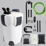 SANSEFERO® 3-Stage Filtration External Canister Filter for Aquarium Fish Tank Water Filtration in Quiet Operation with Filter Media (Suitable Tank 2.5 Feet to 4 Feet Tank) HW-302/1000 L/h