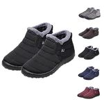 WIWIDANG Boojoy Winter Boots, Anti-Slip Winter Snow Boots for Women And Men, Couple Outdoor Walking Fur Lined Warm Shoes (black, adult, women, numeric_10, numeric, uk_footwear_size_system, medium)