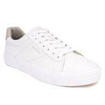 Nautica Men's Casual Shoe, Classic Lace-Up Low Top Loafer, Fashion Sneaker - in Medium & Wide Width Sizes, White Mono, 11