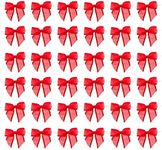 Red Organza Bow Twist Ties for Favors and Treat Bags (1.5 Inches, 36 Pack)