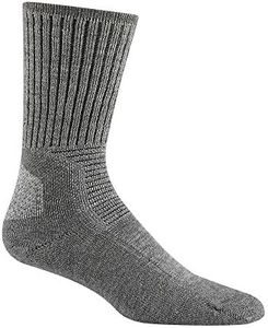 Wigwam Men's Hiking/Outdoor Pro Crew Socks, Grey Heather, Large