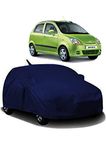 FRONCH Waterproof Car Cover with Mirror Pocket for Chevrolet Spark (Blue)