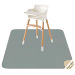 Splat Mat for Under High Chair/Arts/Crafts by CLCROBD, 51" Baby Anti-Slip Food Splash and Spill Mat for Eating Mess, Waterproof Floor Protector and Table Cloth (Gray)
