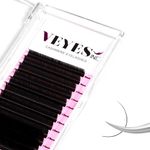 VEYES Cashmere Individual Lash Extensions 0.03-0.20 B/C/CC/D/J/M Curl 8-20mm Mixed & Single Length Volume Eyelashes Tray, Matte Black, Professional Supplies for Lash Techs(0.05 M 8-16mm)