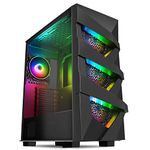 GameMax Vengeance ARGB PC Gaming Case, ATX, 4 Razor Extreme ARGB | Black