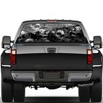 Oasisdream Personalise Skull Rear Window Decals for Trucks Suvs Universal Size 65"X22" High-Definition Print Graphic Truck Window Decals