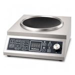 Modinary Commercial Induction Wok 3500W – Heavy Duty Restaurant Wok Cooker, Stainless Steel Induction Wok Burner with Round Wok Ring