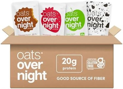 Oats Overnight Classic Variety Pack - High Protein, High Fiber Breakfast Protein Shake - Gluten Free Oatmeal, Non GMO High Protein Oatmeal - Green Apple Cinnamon, Cookies & Cream & More (24 Pack)