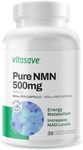 Vitasave NMN Capsules 500mg - Highest Potency Available - Premium Supplement - Cellular Health - Boost NAD+, Supports Longevity - 100% Pure - Fast Absorption - 30ct