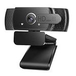 GOSCIEN Webcam, Ultra HD 1080P Webcam Computer Web Camera Video Cam with Microphone for PC Laptop Desktop, Plug and Play USB Webcam Camera for Youtube, Skype, Video Calling, Studying, Conference