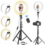 IHYCTV 12 inch 30cm 5600K Dimmable LED Ring Light with Tripod Stand, Remote for Selfie Makeup YouTube Video TikTok Vlogs Live Streaming