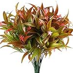 BELLE VOUS 4 Pack Plastic Artificial Faux Hanging Morning Glory Flowers - Outdoor/Indoor Fake Greenery Plants for Home, Garden, Vine Wall Basket, Bushes/Shrubs, Wedding Garland and Office Decor