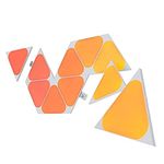 Nanoleaf Shapes Mini Triangles WiFi and Thread Smart RGBW 16M+ Color LED Dimmable Gaming and Home Decor Wall Lights Expansion Pack (10 Pack)