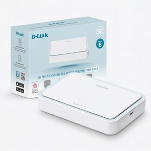D-Link DBR-330-G 5G NR AX3000 Mobile Wi-Fi 6 Router – Up to 4.67Gbps 5G, Dual-Band AX3000, 5260mAh Battery, Supports 32 Devices, VPN, MicroSD Sharing, USB-C, Portable 5G Hotspot