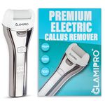 GLAMIPRO Callus Remover for Feet | Callus Remover | Rechargeable Electric Foot Scrubber for Dead Skin & Cracked Heels | Pedicure Machine - 240 Minutes in single charge- 3 Adjustable speed-waterproof-LCD Display.