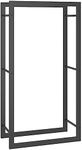 vidaXL - Sturdy Steel Firewood Rack, Matt Black, 50x28x94 cm - Efficient Log Storage, Ideal for Fireplaces and Log Burners