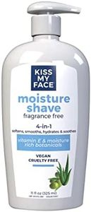 Kiss My Face Moisture Shave 11oz Fragrance Free 4-in-1 Pump (6 Pack)