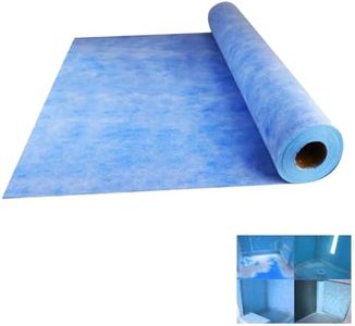 Waterproof Membrane for Shower – 3.3FT x 98.5FT, 323 Sq Ft, 23.6 Mil Thick Blue HDPE Shower Waterproofing Membrane for Tile Installation, Bathroom Floor, Sauna, Bonds with Thin-Set Mortar