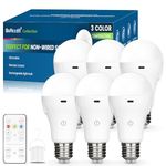 CordlessGlow A19 Rechargeable Light Bulbs with Remote, 3 Color Temperatures + Dimmable Battery Operated Light Bulb, up to 24 Hours