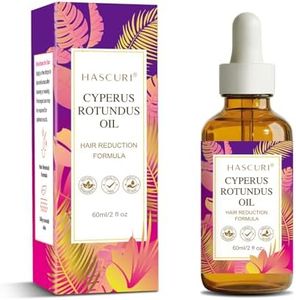 HASCURI Cyperus Rotundus Oil, Hair Reduction Formula, Natural Ingredients, Cruelty Free, Gentle on Skin, Unisex, 2 fl oz