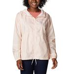 Columbia Women’s Flash Forward Printed Windbreaker, Water Resistant Jacket, Peach Quartz Spacey Dots Print, Small