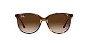 Ray-Ban Women's RB4378 Square Sunglasses, Havana/Gradient Brown, 54 mm