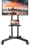 24x7 eMall TV Trolley with Wheels Movable Tv Stand Tv Bracket for 32" to 75” LED, LCD TV for VESA Sizes 100 x 100 Upto 600 x 400 mm with Storange and Setup Box Shelf, 2 Shelves