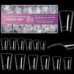 1008pcs Duck Nail Tips for Acrylic Clear Nails Y2K Professional Extension Salons Design With Box for Women Girls