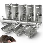 REPELEM Flat Bottom Tunnel Mole Trap Reusable Mole Traps, Rust-Free Garden Protection Humane Vole & Mole Killer, Powerful Mole Deterrent | Large, Pack of 10