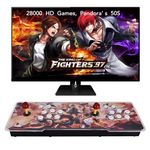 FVBADE [26800 Games in 1 40S Pandora Box Arcade Game Console for PC & Projector & TV,3D Games 1-4 Players Double Joystick Favorite List Game Category Save/Search/Hide/Pause/Delete Games…