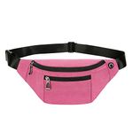 Fanny Pack for Men & Women, Fashion Waterproof Waist Packs with Adjustable Belt, Casual Bag Bum Bags for Travel Sports Running. (2-Pink)